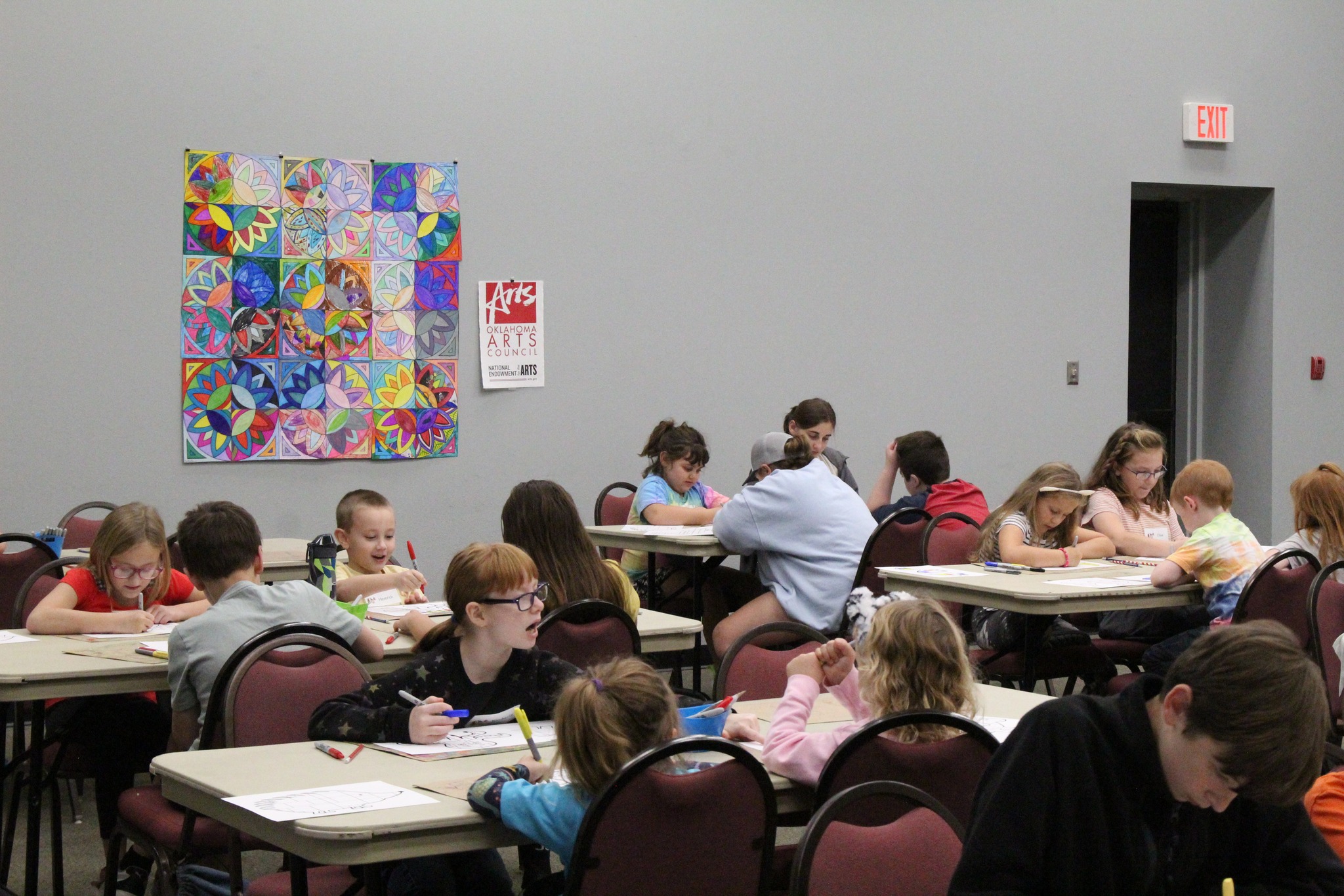 Photo of children creating artwork