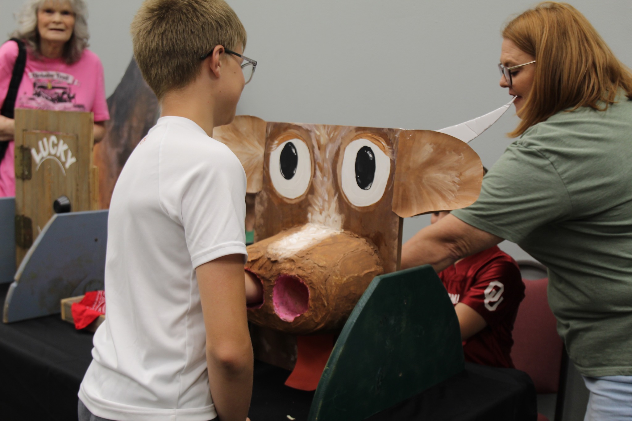 Photo of children interacting with artwork