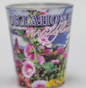 Oklahoma Wildflower shot glass